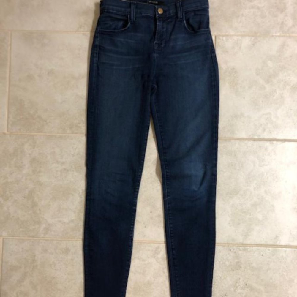 J Brand High rise Skinny Dark Denim Sz 25 EUC